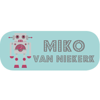 Pink Robot Mini Label